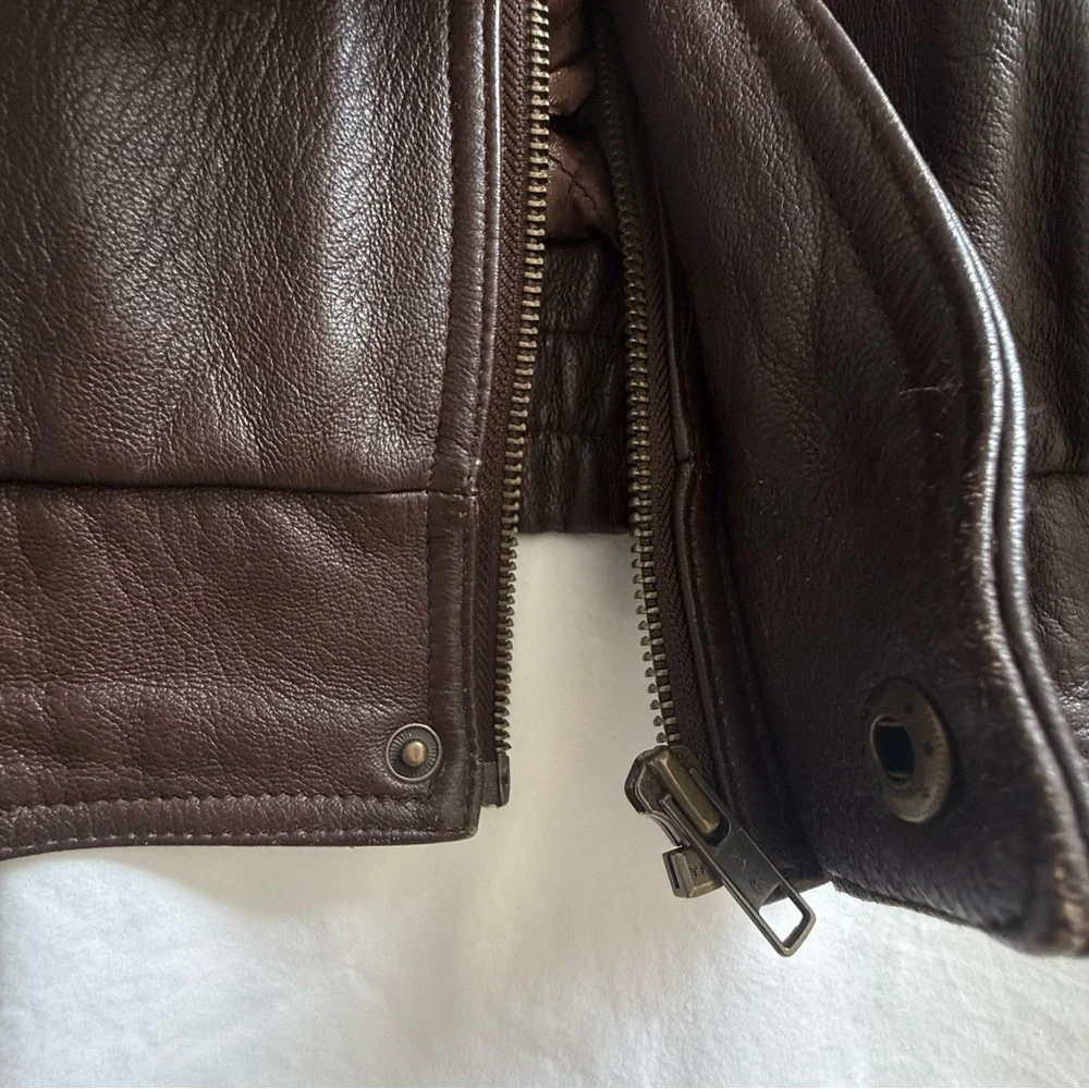 Vintage Wilsons Leather Men’s Bomber Jacket Brown Flight Oversized Jacket XXL - Picture 8 of 15